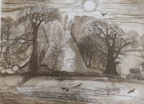 Robert Greenhalf, two etching and aquatint, Longtailed Tits, 47/75 and Jubilee Avenue, 17/75, largest 20 x 24cm